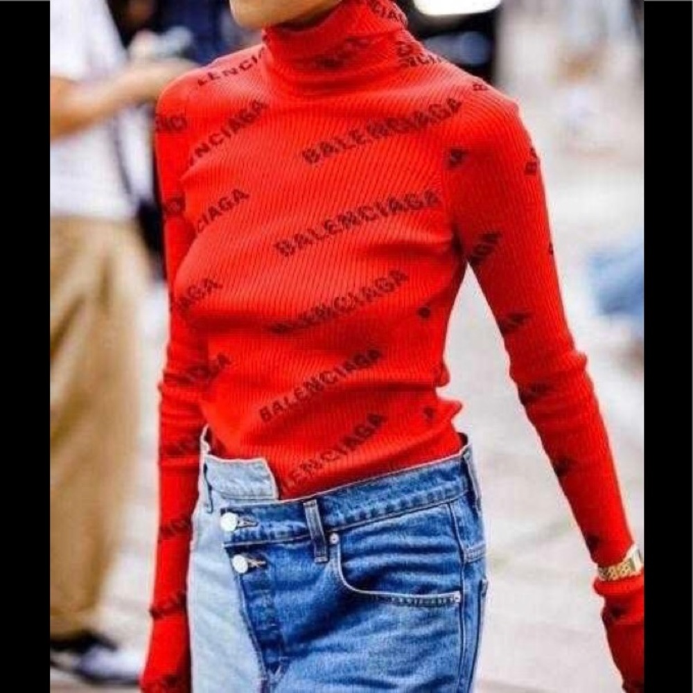 Turtleneck Sweater Balenciaga Logo. NWOT condition!